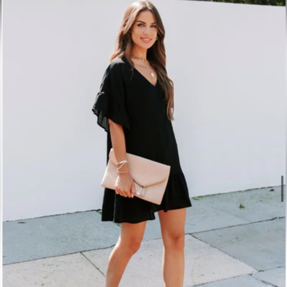 Claudia Ruffle Trim Shift Dress - Vici Dolls / Vici Collection